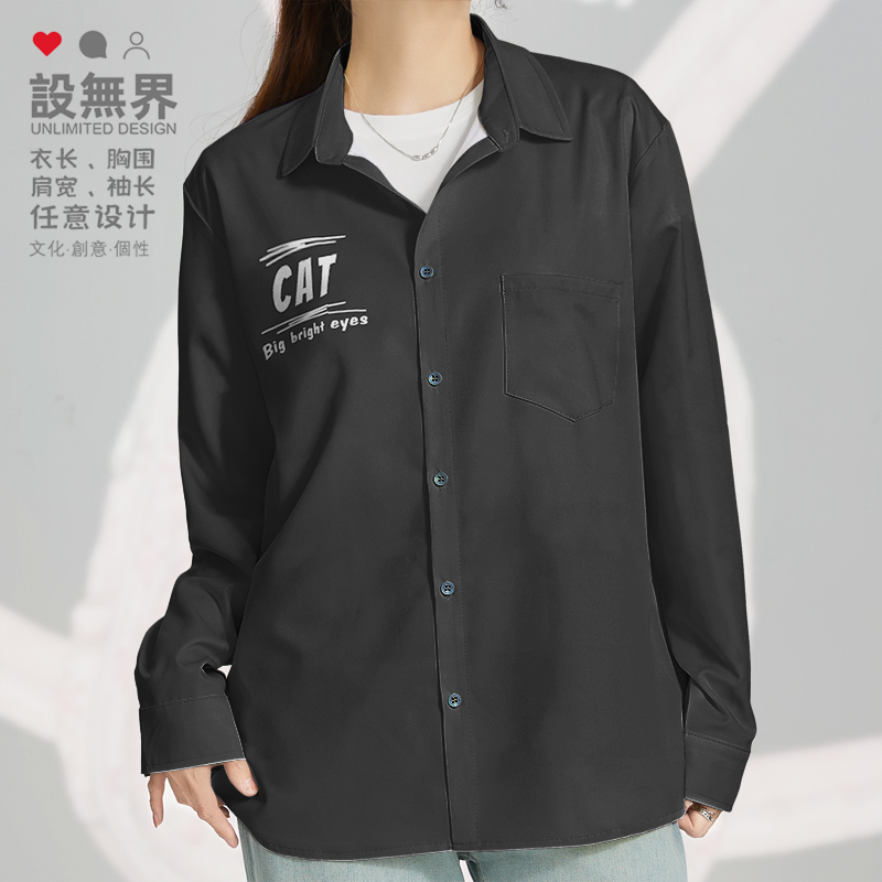 长毛虎斑猫咪3D双肩包少长袖衬衫