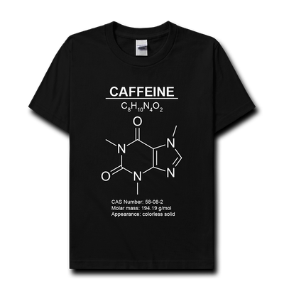 咖啡因caffeine神经兴奋短袖T恤