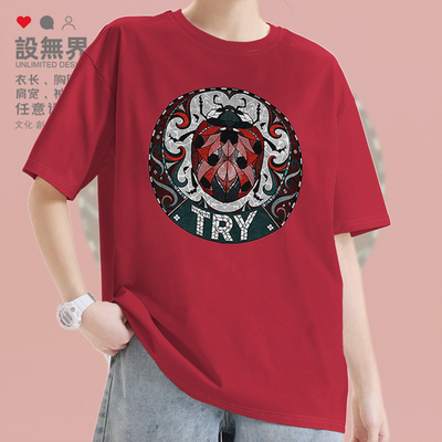 瓢虫Ladybug图案印花衣服短袖T恤
