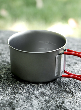 EVERNEW爱玩牛雪拉碗户外露营徒步轻量钛碗明火直烧400ml带刻度