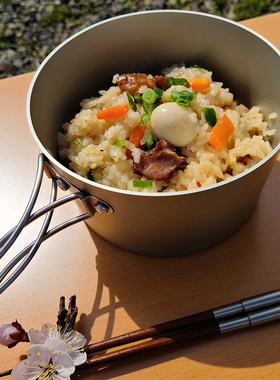 日本Belmont户外露营轻量化钛碗便携式纯钛合金雪拉碗野餐具饭碗