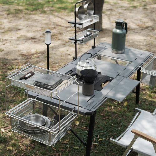 BUENOFE配件IGT桌拓展盖板桌面置物架侧边延伸挂架不锈钢网篮滑轨