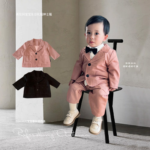 西装外套长袖绅士礼服春秋款小童