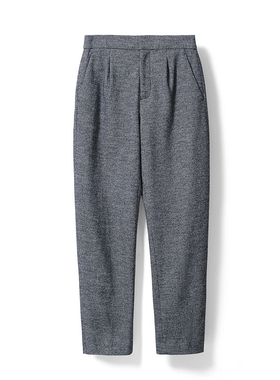 羊毛新款窄脚百搭休闲裤时尚锥型直筒款女-YGAW080