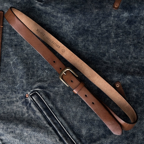 Ретро кожаный медный ремень, 2.8см, воловья кожа