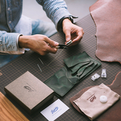 自己做DIY手工钱包疯马皮复古真皮银包皮质柔软情侣礼物支持刻字