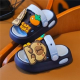 Детские слайдеры, летние мультяшные нескользящие тапочки для мальчиков, мягкая подошва