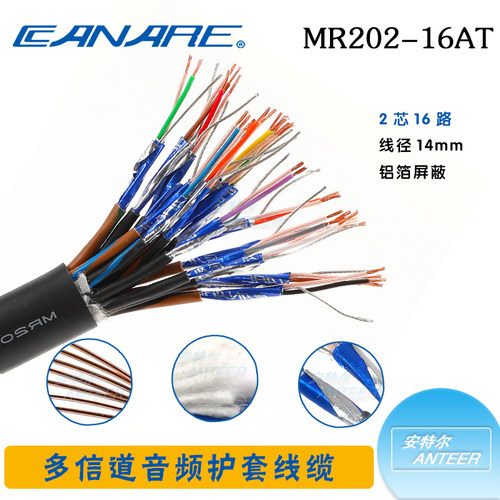 CANARE佳耐美MR202-16AT演播室录音多讯道16路通道音频话筒信号线