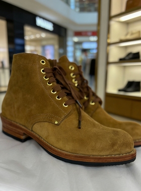 Visvimlaoliu25ss手工制作7孔B靴英国三角直牛绒