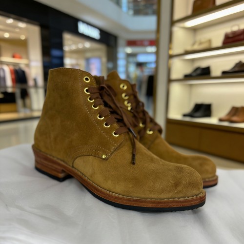 Visvimlaoliu25ss手工制作7孔B靴英国三角直牛绒