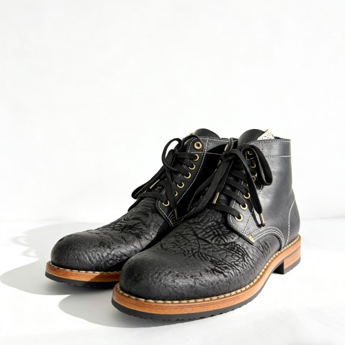 Visvimlaoliu25ss7孔B靴马臀缩骨纹手工固特异