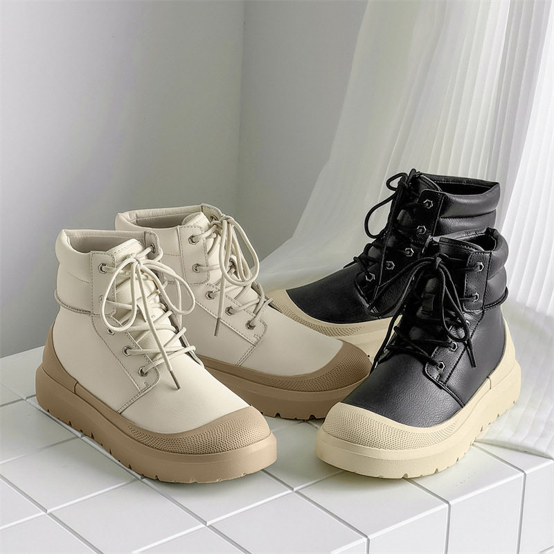 3632冬季新款情侣鞋底靴男女同款时尚舒适加绒厚底系带短靴休闲靴,户外/登山/野营/旅行用品,雪地靴,淘宝优惠券,粉丝福利购,淘宝优惠卷