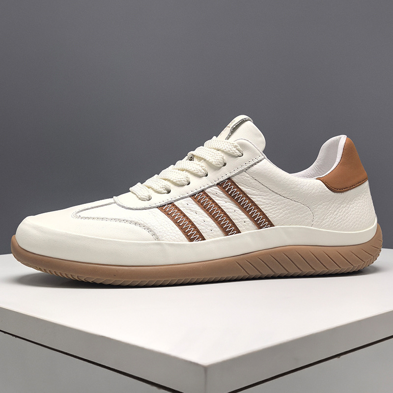 真皮板鞋男款潮流百搭鞋子欧洲站男士头层牛皮休闲鞋轻奢软底鞋男