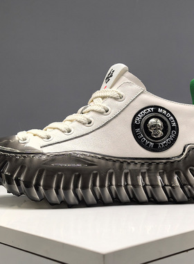 真皮时尚厚底百搭老爹鞋男款潮鞋韩版舒适运动潮流休闲鞋