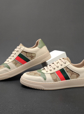 真皮板鞋男款夏季休闲鞋百搭鞋子欧洲站男鞋男士轻奢一脚蹬懒人鞋