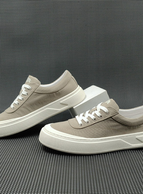 夏季男士布鞋百搭板鞋男款潮鞋透气冰丝布休闲鞋男高端欧洲站男鞋