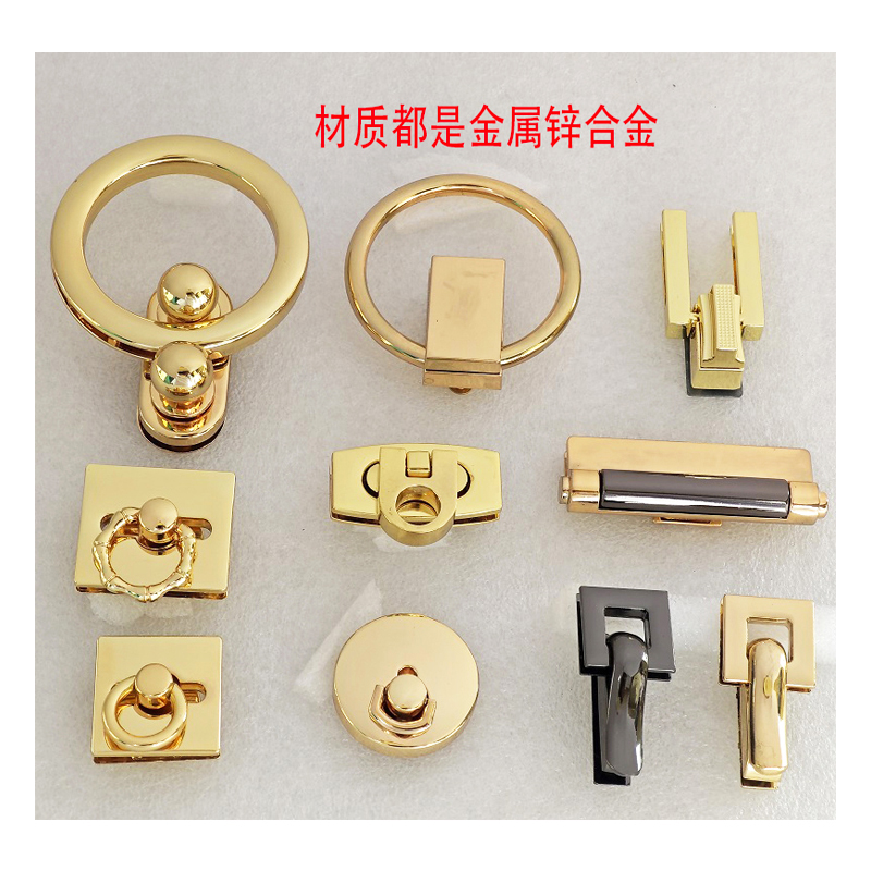 包包大圆环正方形拱桥活页卡子锁扣配件金属圆杆凹形旋转黑色卡扣
