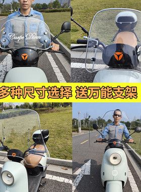 电动车前挡风适用爱玛台铃小刀雅迪通用电动自行车挡风板罩护宝宝