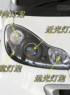 适用于09-14款奔驰smart W541大灯远光灯近光灯泡转向灯示宽灯泡