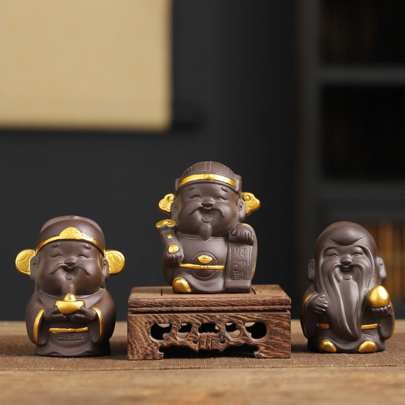 招财福禄寿紫砂茶宠摆件精品可养茶玩茶台茶盘办公桌风水茶具配件,餐饮具,茶宠摆件,淘宝优惠券,粉丝福利购,淘宝优惠卷