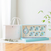 青瓷七彩小鱼陶瓷功夫茶具七件套礼盒装 茶壶茶杯企业定制节庆礼品