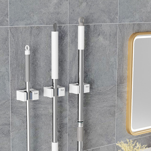 美丽雅精致生活馆 拖把挂钩1只(袋装)壁挂免打孔强力多功能架