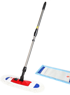 美丽雅精致生活馆 A.50532亲巧经典平板拖把43cm 两种拖把布