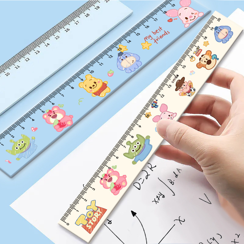 小学生专用尺子直尺20cm厘米亚克力文具用品绘图刻度玩具总动员女