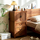 斗柜实木收纳柜卧室床头柜子抽屉开门式 储物柜客厅边柜角柜置物架