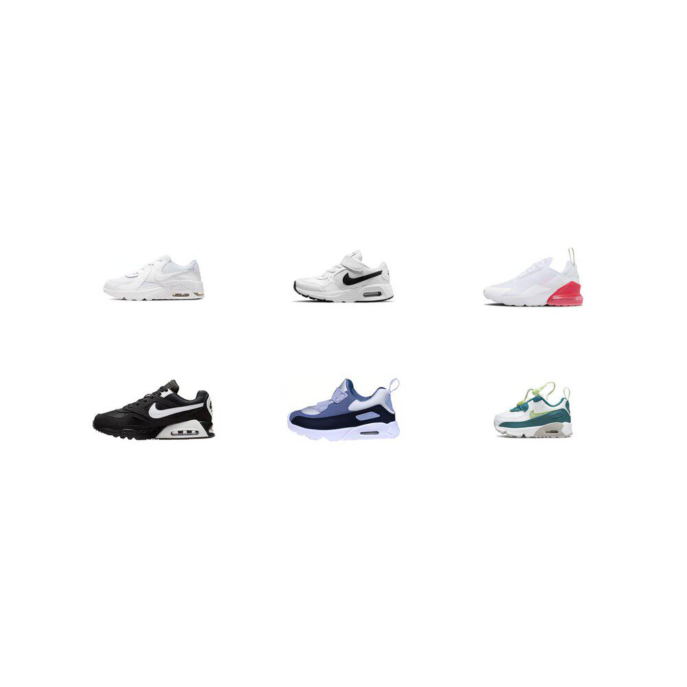 【攀登】NikeAirMax低帮运动防滑减震耐磨儿童休闲鞋白粉童鞋