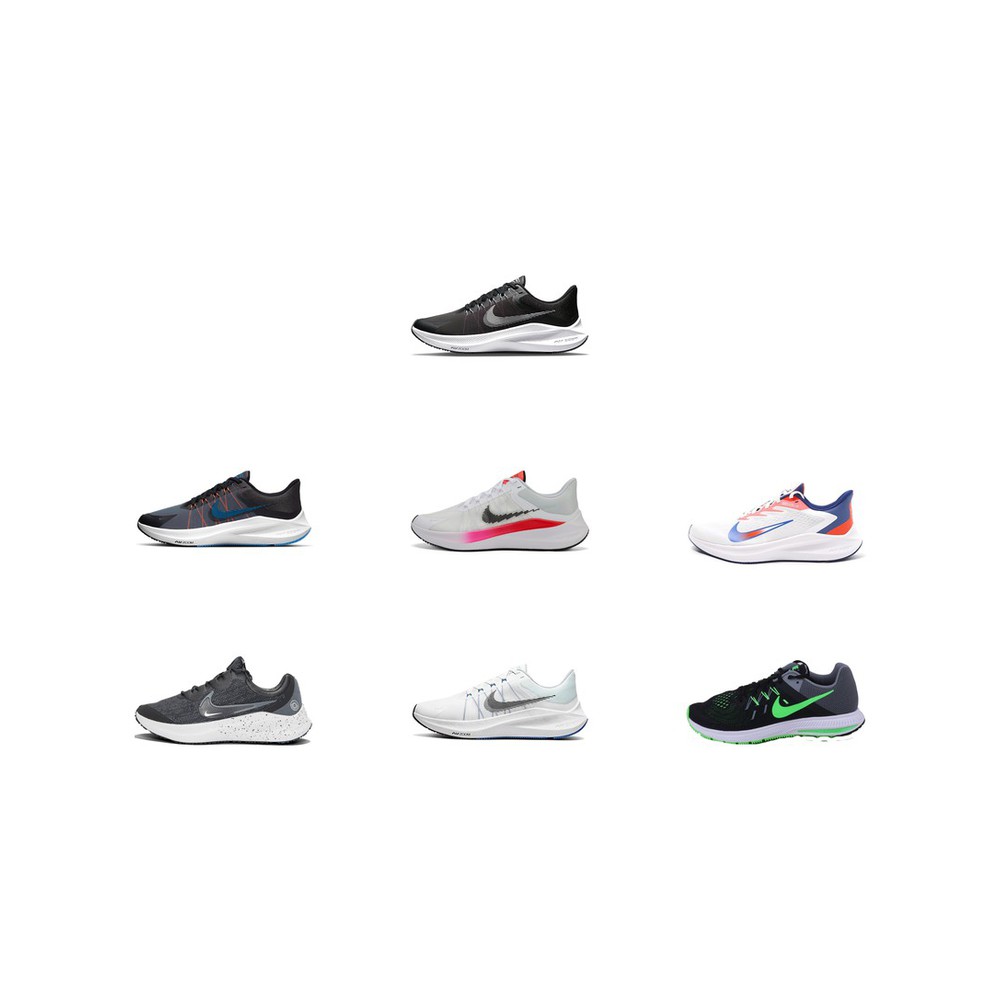【攀登】NikeZoomWinflo舒适时尚耐磨低帮气垫训练跑步鞋男款黑白