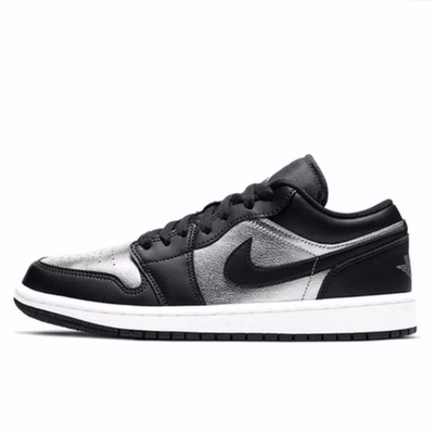 Jordan Air Jordan 1 low silver toe 低帮 复古篮球鞋 女款 黑银