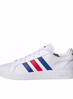 adidas neo GRAND COURT Base 时尚 低帮板鞋男女同款白蓝红
