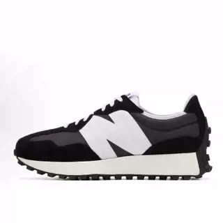 New Balance NB 327复古舒适运动耐磨透气低帮跑步鞋男女同款黑白