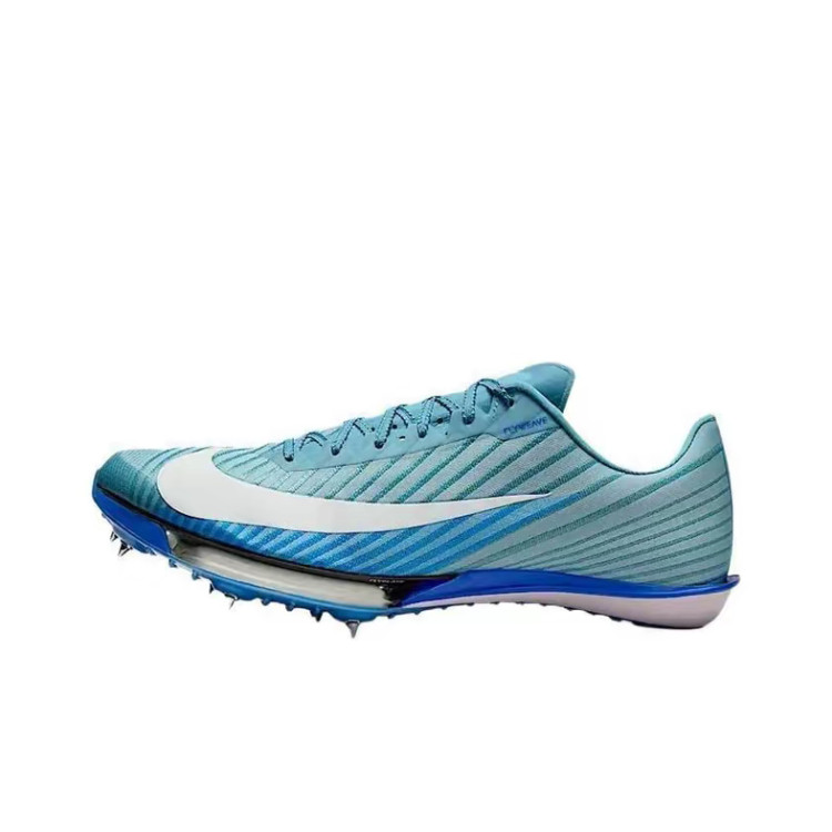 Nike Maxfly2舒适减震回弹低帮短跑竞速田径比赛跑步鞋男款绿蓝色