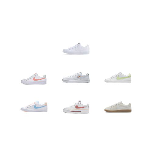 【攀登】Nike Court 织物合成革 包裹性防滑减震 低帮 板鞋 女款