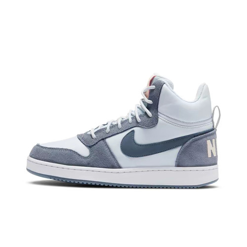 Nike Court Borough Mid Prem 复古百搭 中帮 板鞋 女款 灰蓝粉