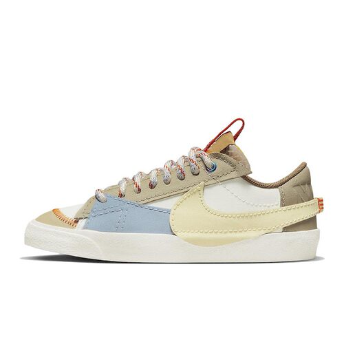 Nike 板鞋 防滑减震耐磨 米色 圆头 低帮 皮革 平跟 女 四季通用