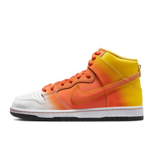【攀登】 Nike 板鞋 高帮 皮革 圆头 平跟 耐磨透气 系带 黄色 春