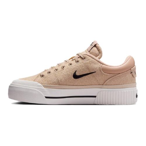 Nike 板鞋 防滑耐磨 棕色 低帮 圆头 四季通用 系带 厚底 女