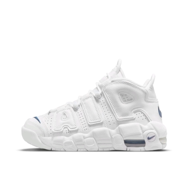 Nike Air More Uptempo 皮蓬 大AIR减震耐磨中帮儿童篮球鞋白色