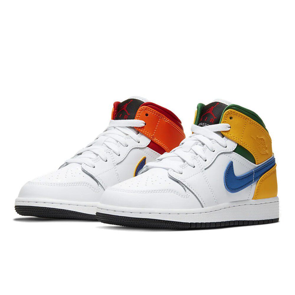 【攀登】JordanAirJordan1Mid皮革中帮儿童篮球鞋糖果鸳鸯