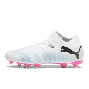 PUMA 平跟 四季 通用 男女通用 防滑耐磨 白色 系带 足球鞋 圆头