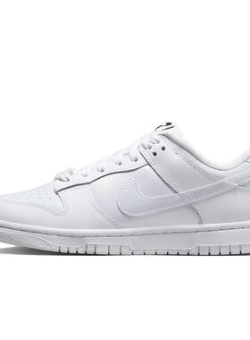 Nike 板鞋 四季通用 白色 防滑减震耐磨透气 系带 女 圆头 低帮