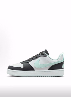 Nike Court Borough low recraft bg 舒适 防滑耐磨 儿童板鞋黑色