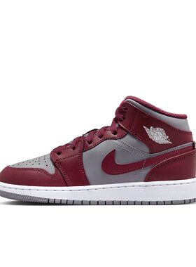 【攀登】 Jordan 儿童篮球鞋 秋冬 红色 中帮 皮革