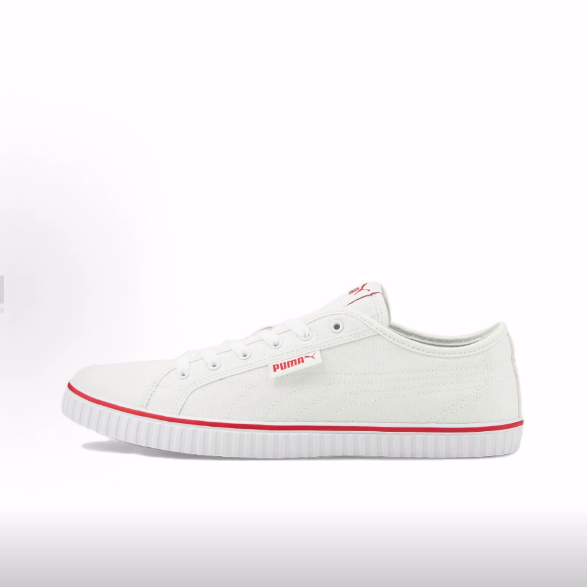 PUMA彪马 Cali Ever LoPro Cv 帆布 休闲 低帮板鞋男女同款白红色,运动鞋new,板鞋,淘宝优惠券,粉丝福利购,淘宝优惠卷