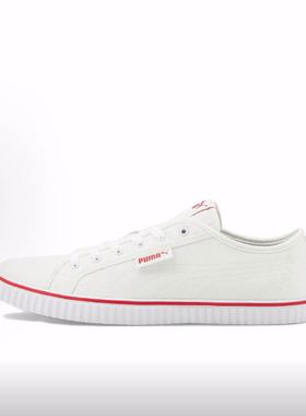 PUMA彪马 Cali Ever LoPro Cv 帆布 休闲 低帮板鞋男女同款白红色