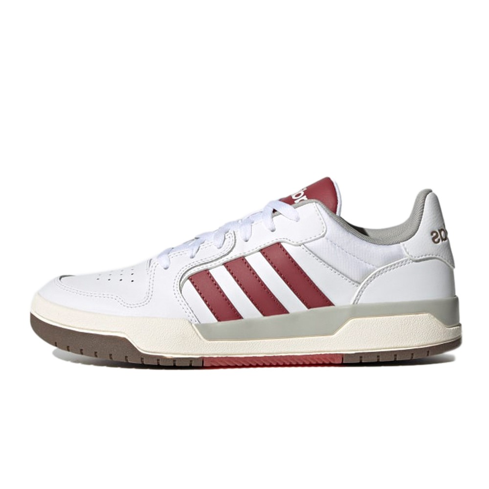 adidas neo 板鞋 系带 平跟 低帮 男女通用 四季通用 圆头 白色
