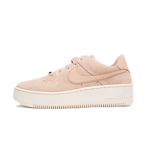 【攀登】 Nike 板鞋 四季通用 皮革 低帮 粉色 系带 厚底 圆头